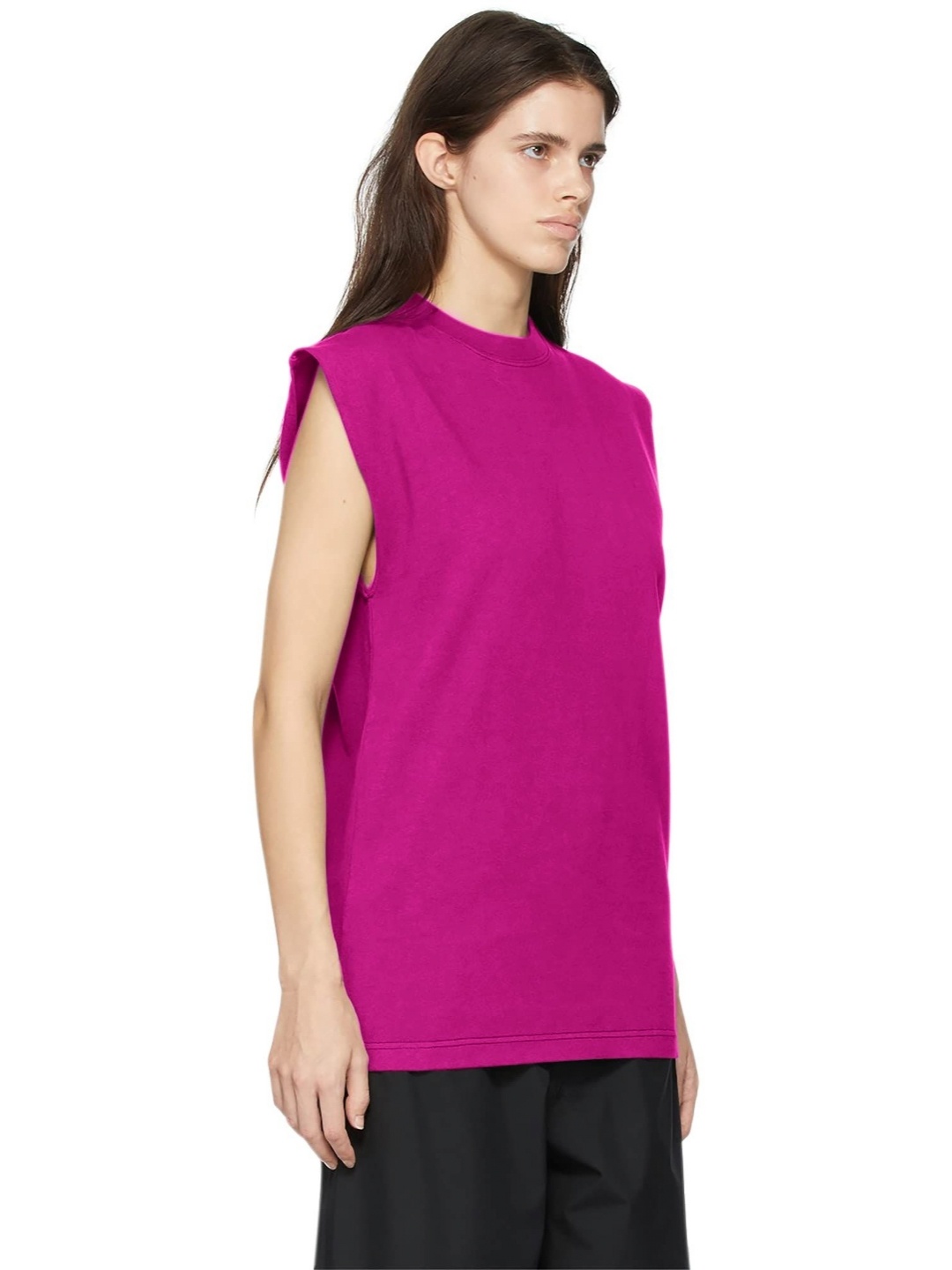

NOTWILD Women Solid Round Neck Cotton T-shirt, Pink