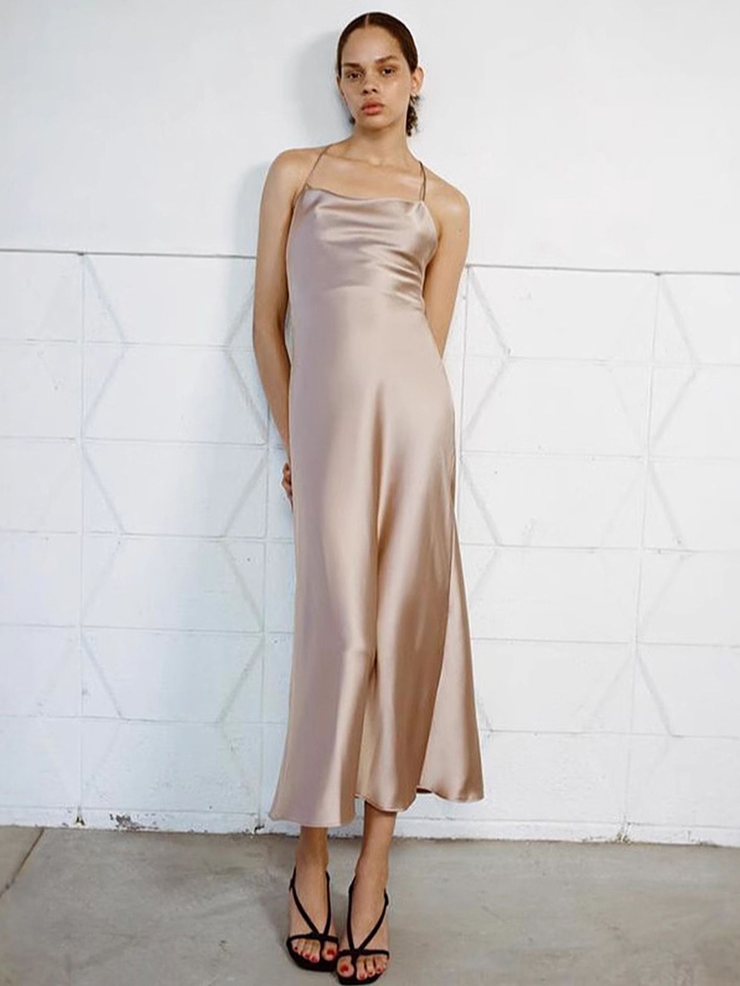 

LULU & SKY Maxi Dress, Beige