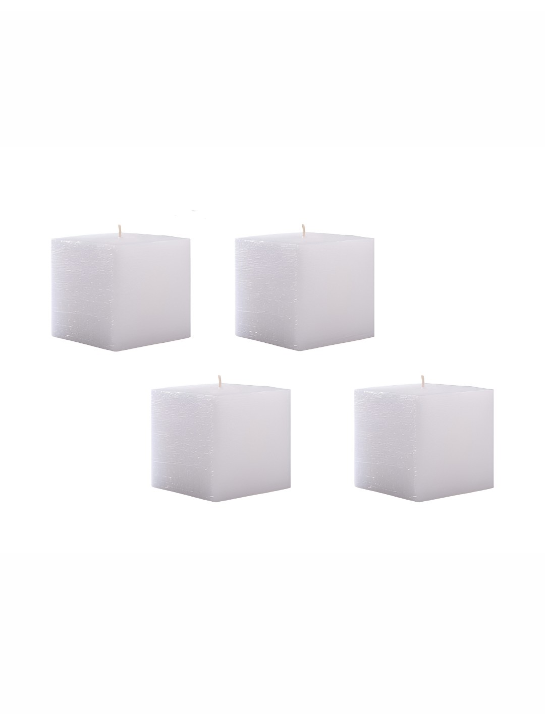 

atorakushon White 4 Pieces Scented Squre Cube Pillar Candle