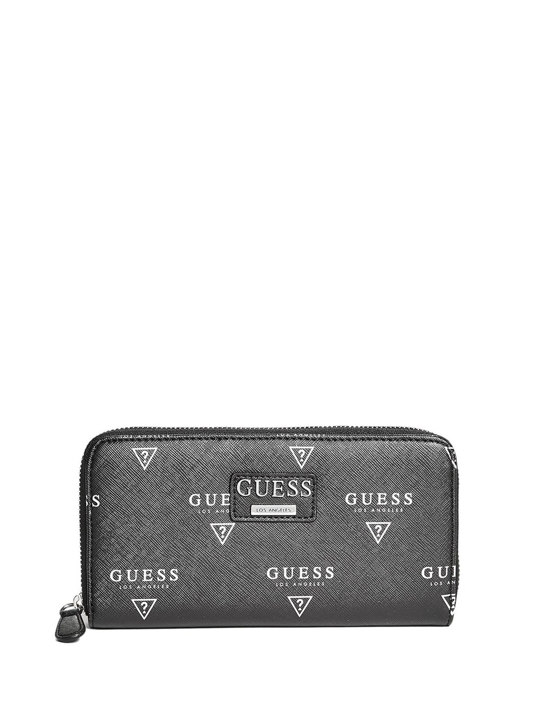 

GUESS Women Printed Zip Around Wallet, Black