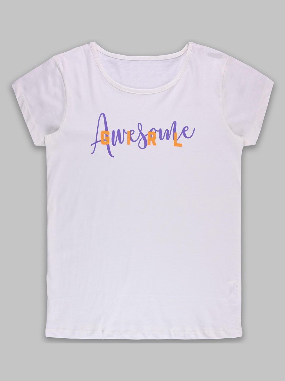 

Wish Karo Women Typography Printed Round Neck Cotton T-shirt, White