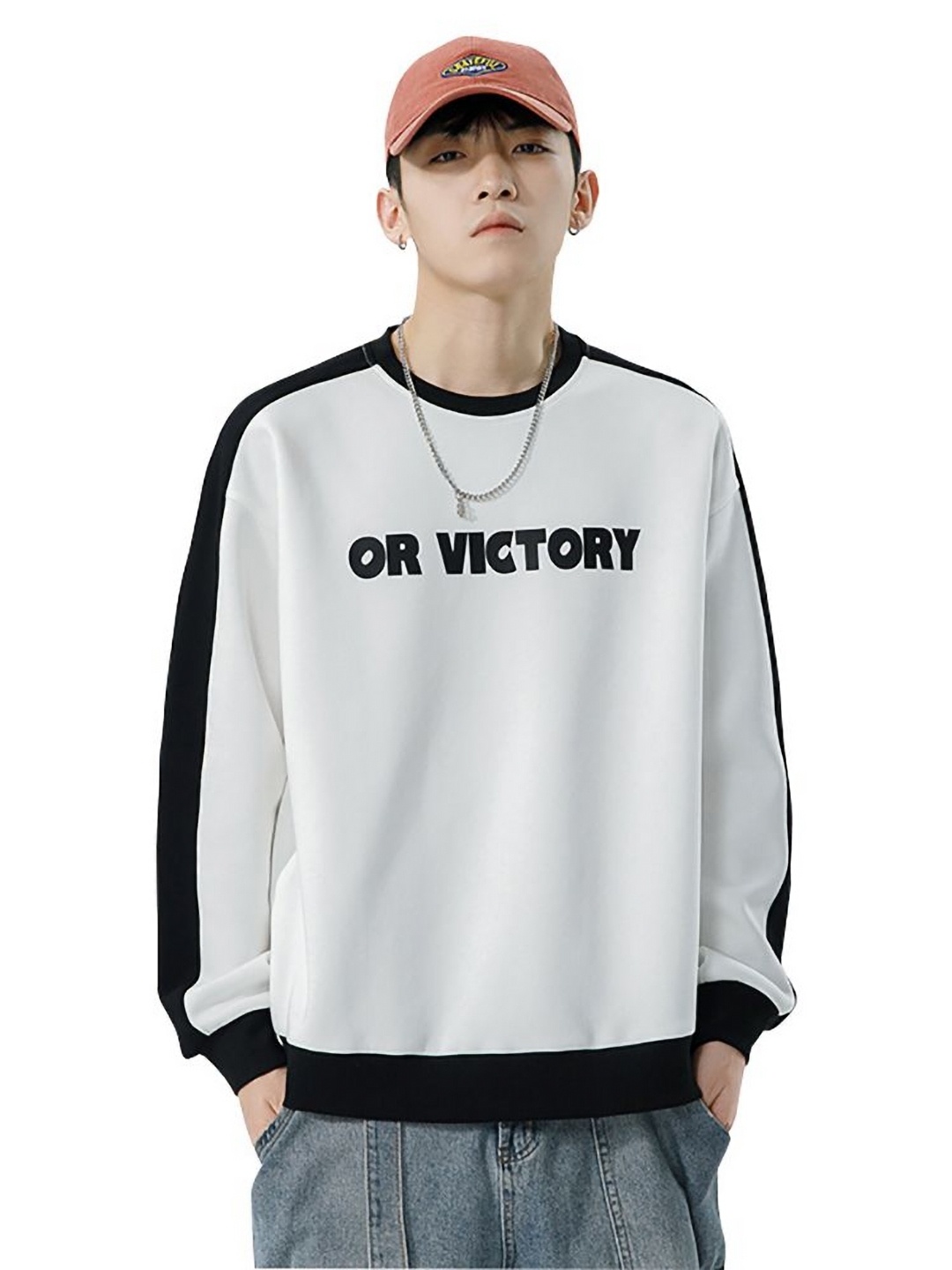 

StyleCast x Revolte Men Typography Printed Cotton Pullover Sweatshirt, White