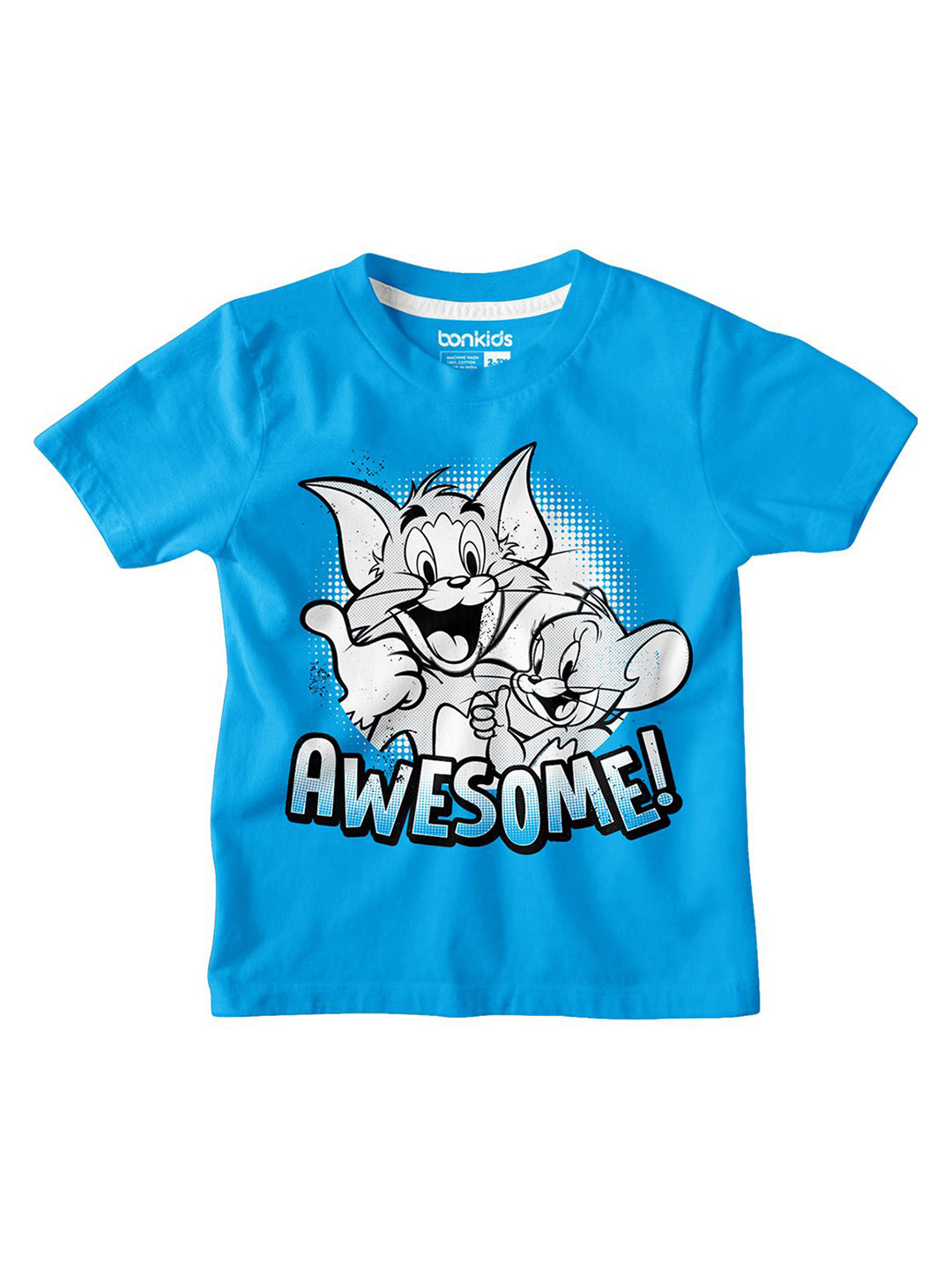 

BONKIDS Boys Printed T-shirt, Turquoise blue