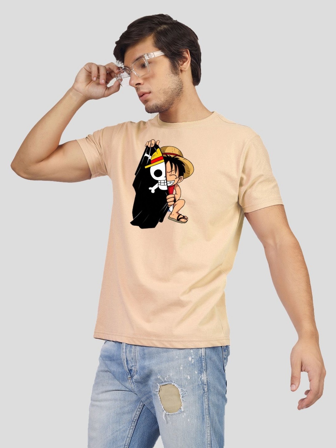 

Greylongg Men Printed T-shirt, Beige