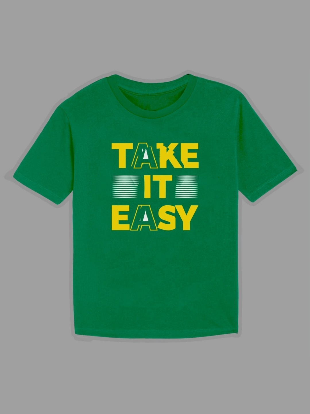 

KAVEE Boys Bio Finish Typography Printed Round Neck Cotton T-shirt, Green