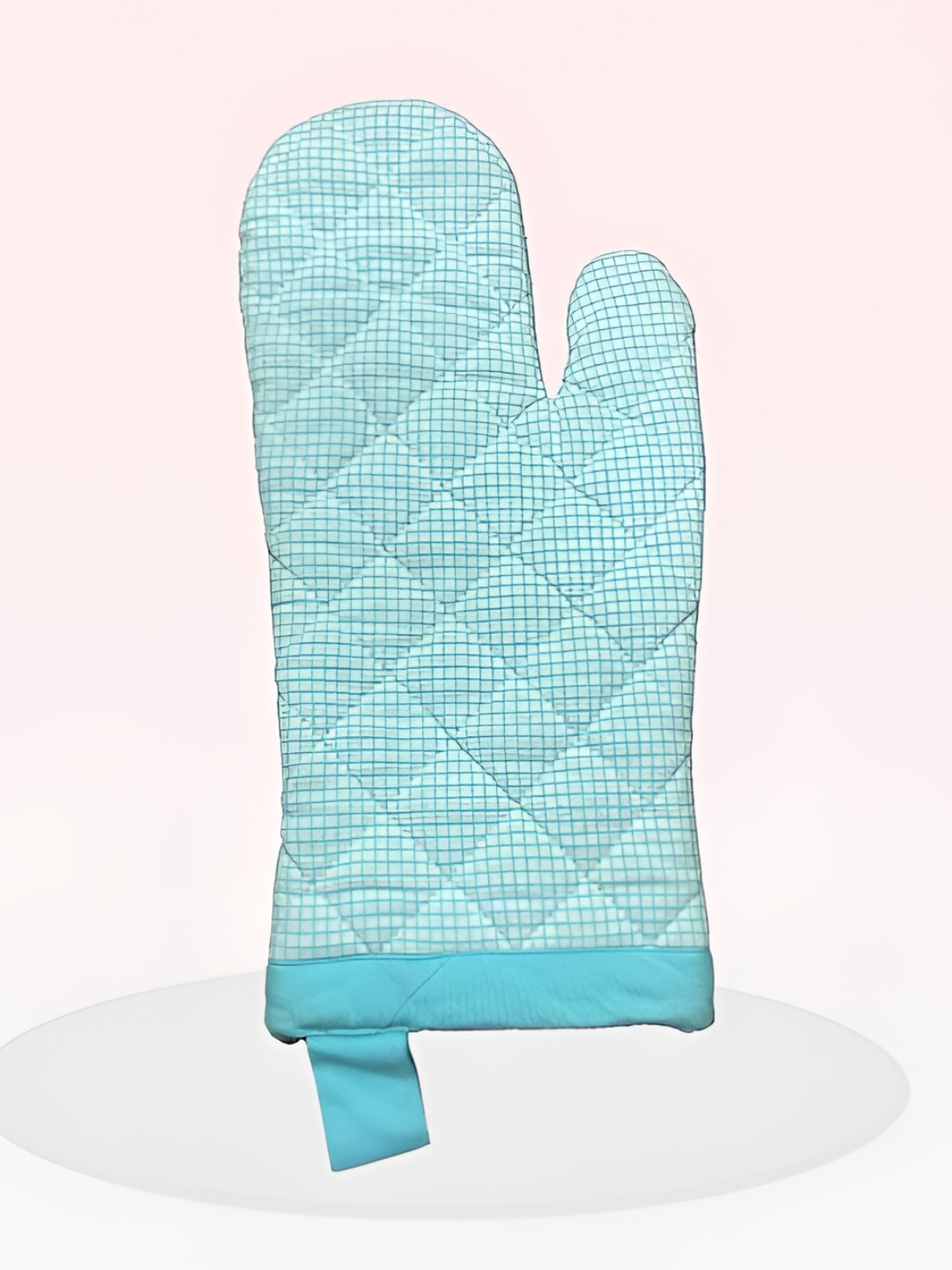 

SAJAVAT Blue Checked Pure Cotton Oven Glove