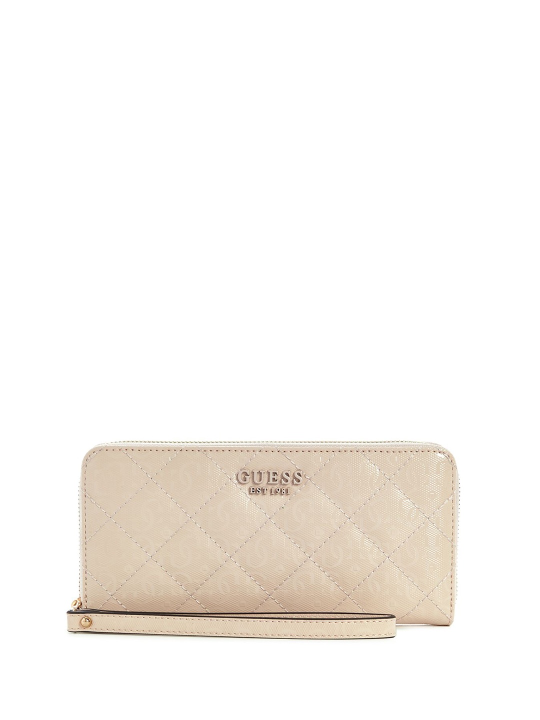 

GUESS Women Textured Two Fold Wallet, Beige