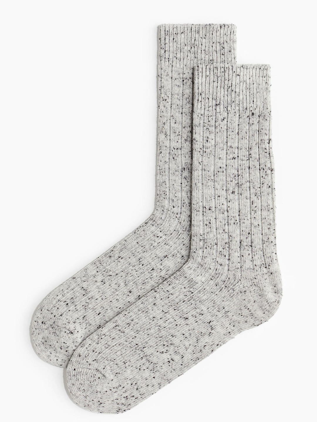 

H&M Rib-Knit Socks, Grey