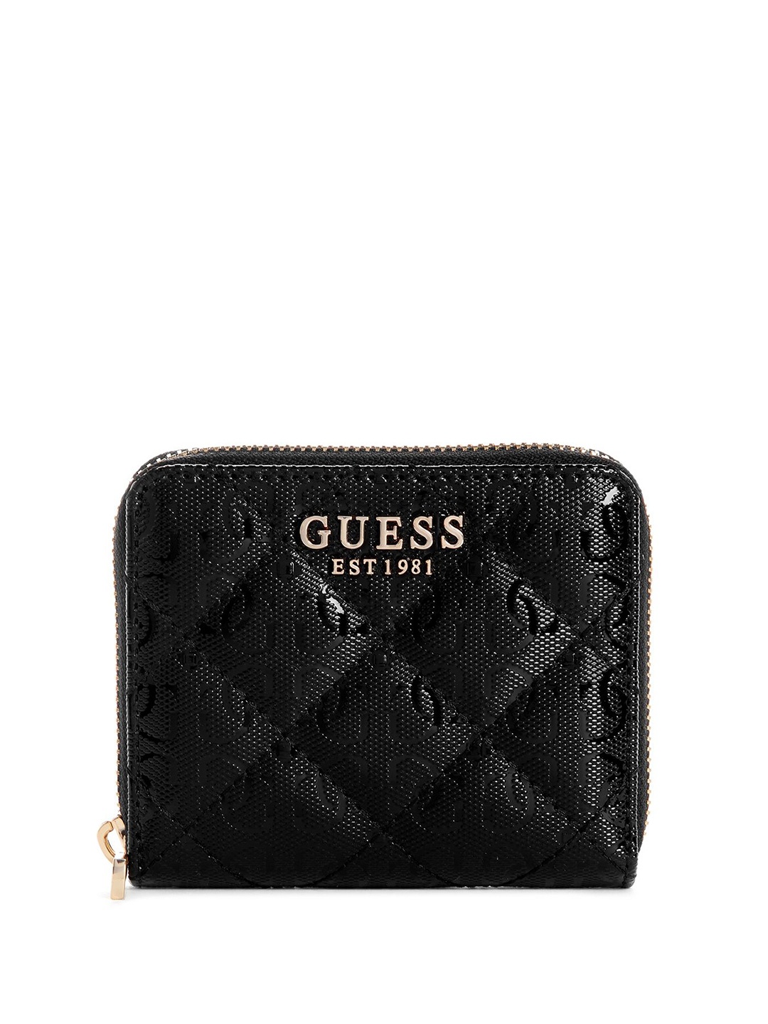 

GUESS Women Textured Zip Around Wallet, Black