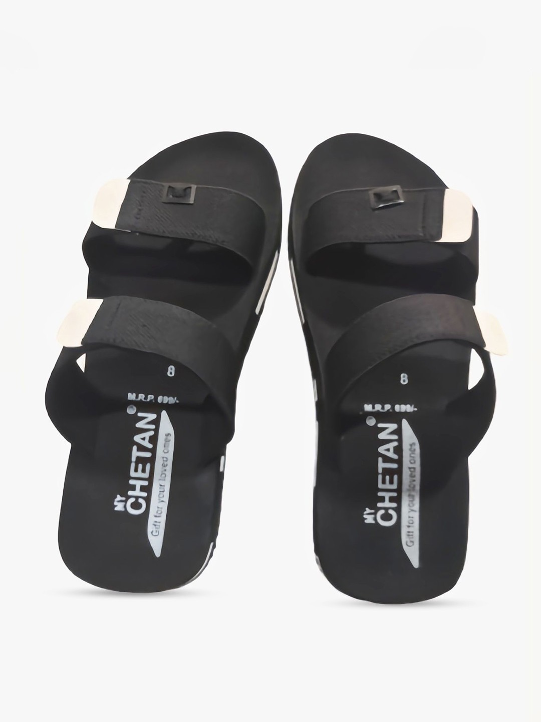 

MyChetan Men Flip Flops, Black