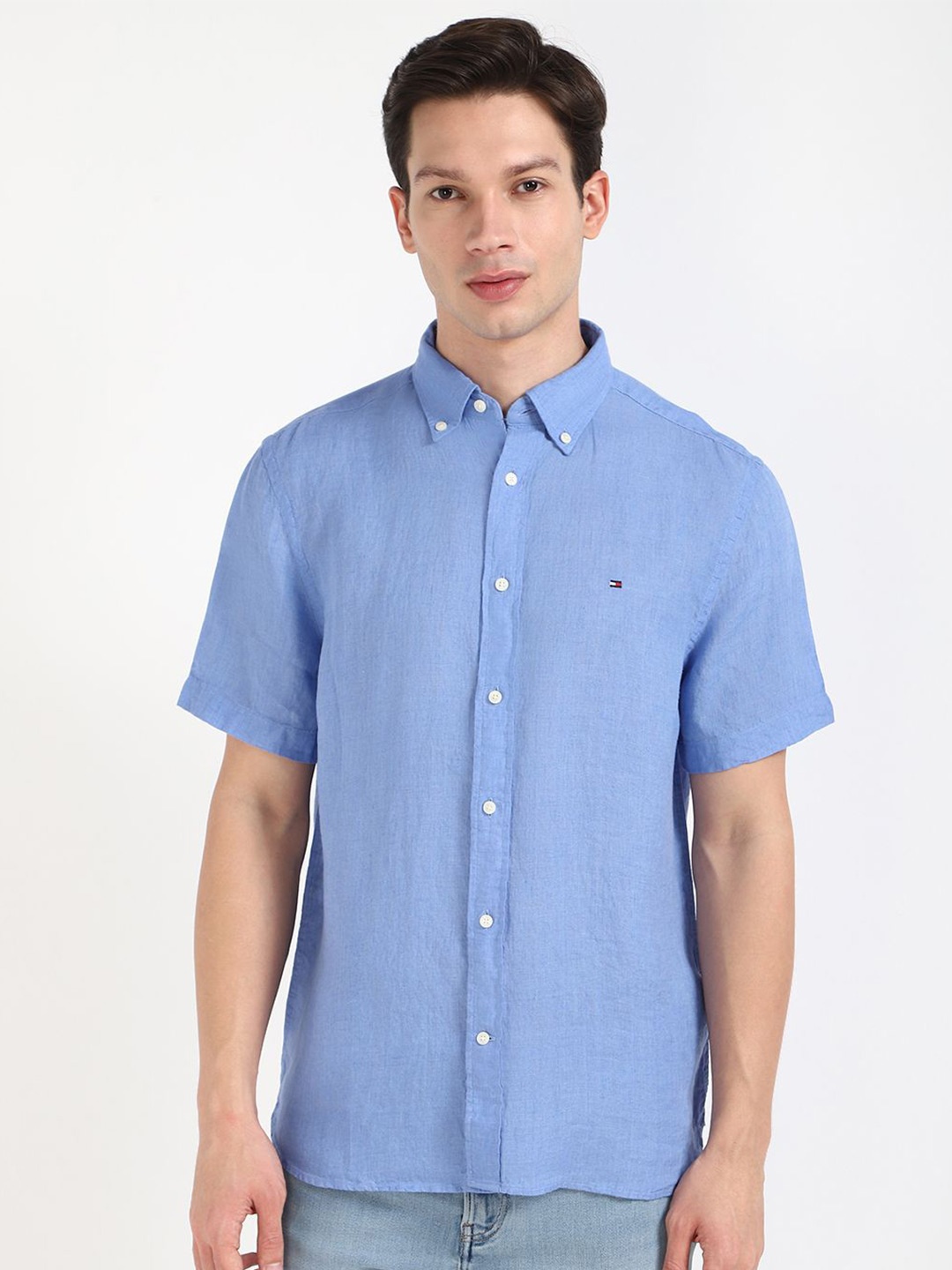 

Tommy Hilfiger Men Relaxed Opaque Casual Shirt, Blue