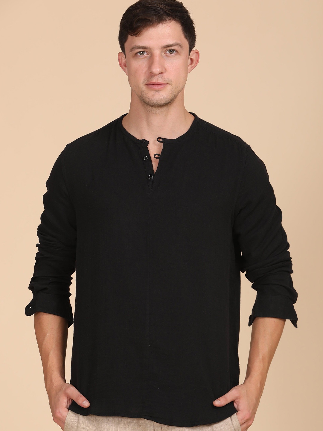 

Dreamer - Cotton Solid Shirt - Black