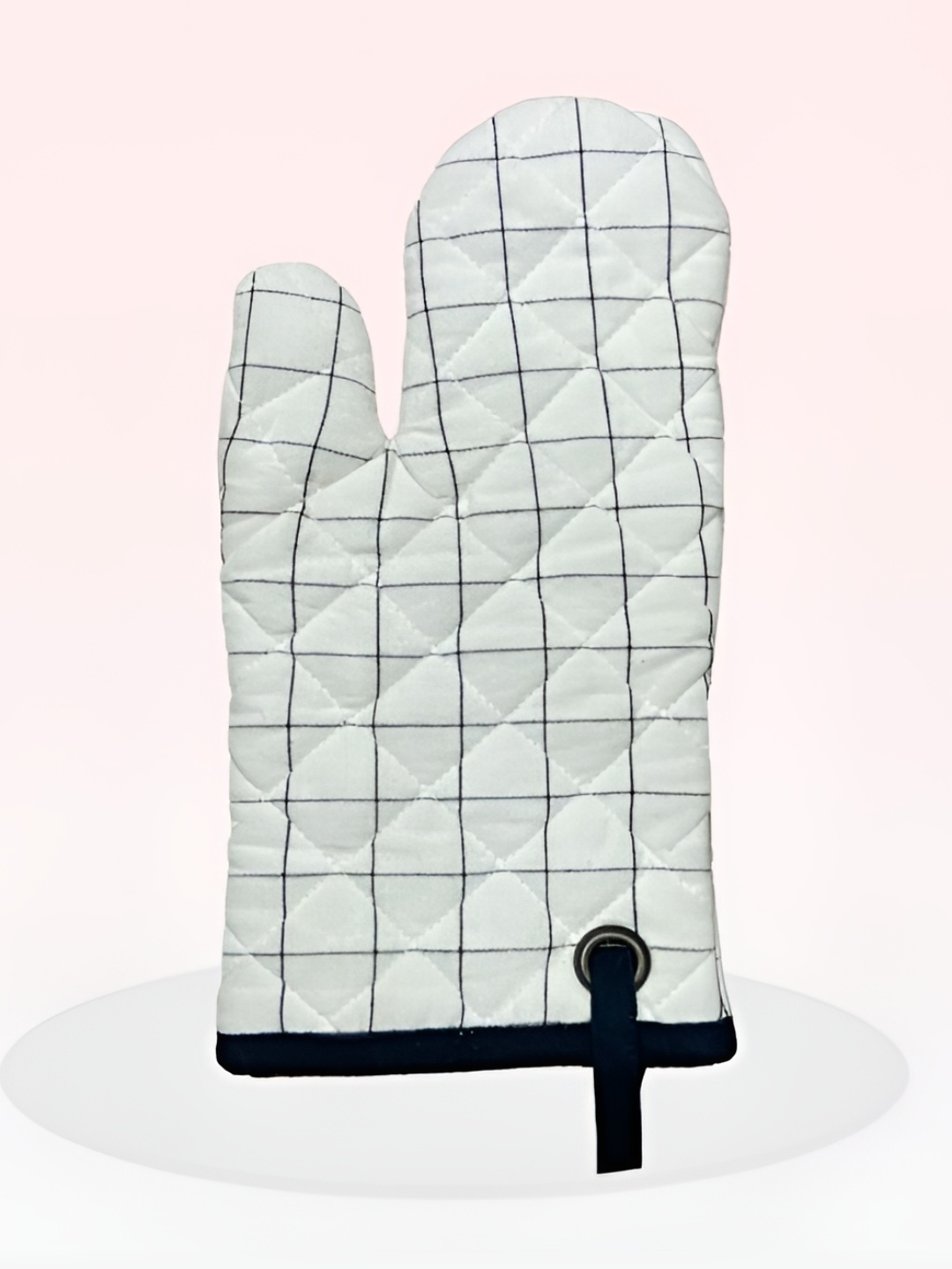 

SAJAVAT White & Black Checked Pure Cotton Oven Glove