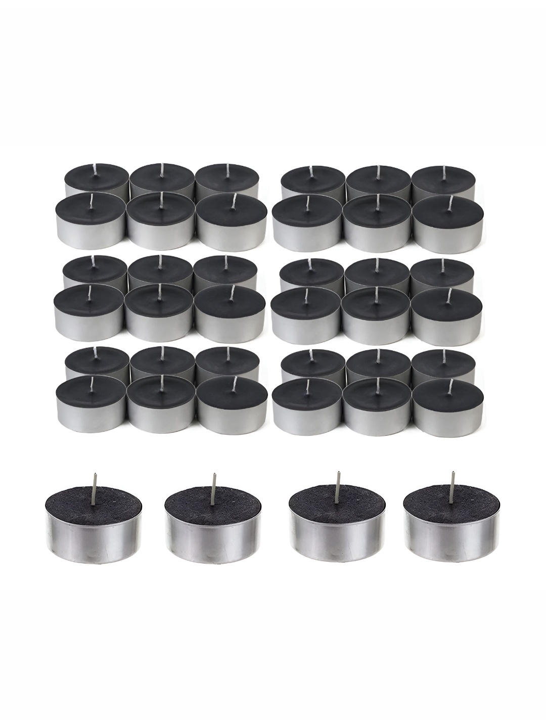 

atorakushon 40 Pcs Black Scented Tea Light Candles
