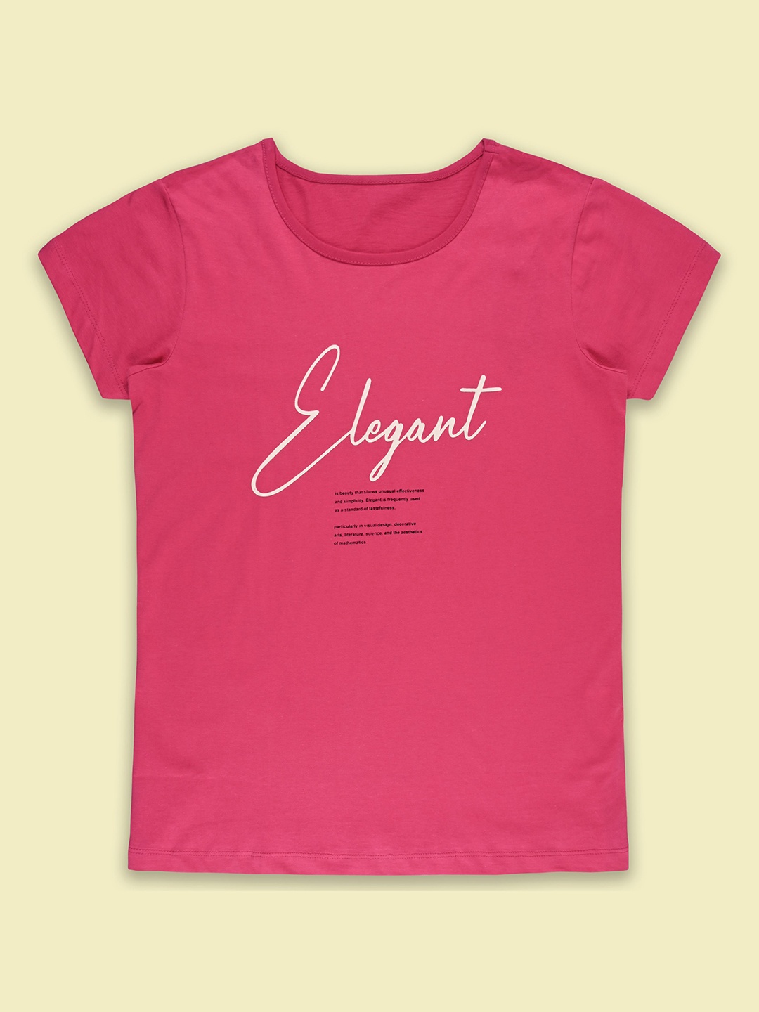 

Wish Karo Women Typography Printed Round Neck Cotton T-shirt, Pink