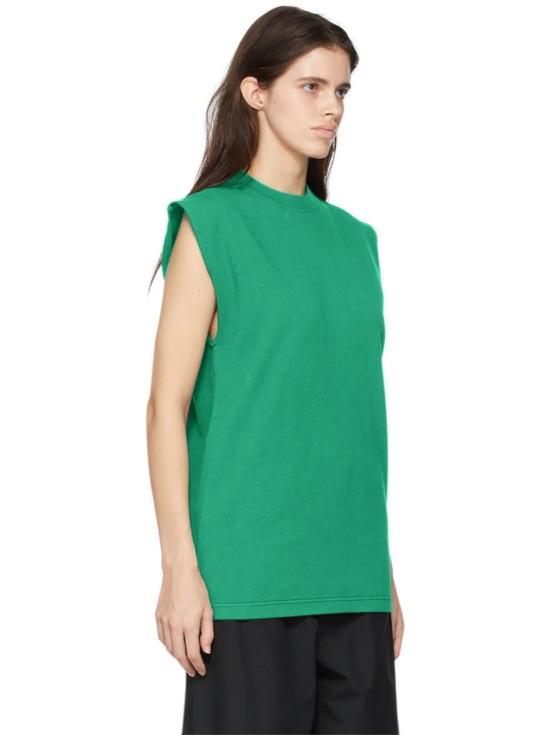 

NOTWILD Women Solid Round Neck Cotton T-shirt, Green