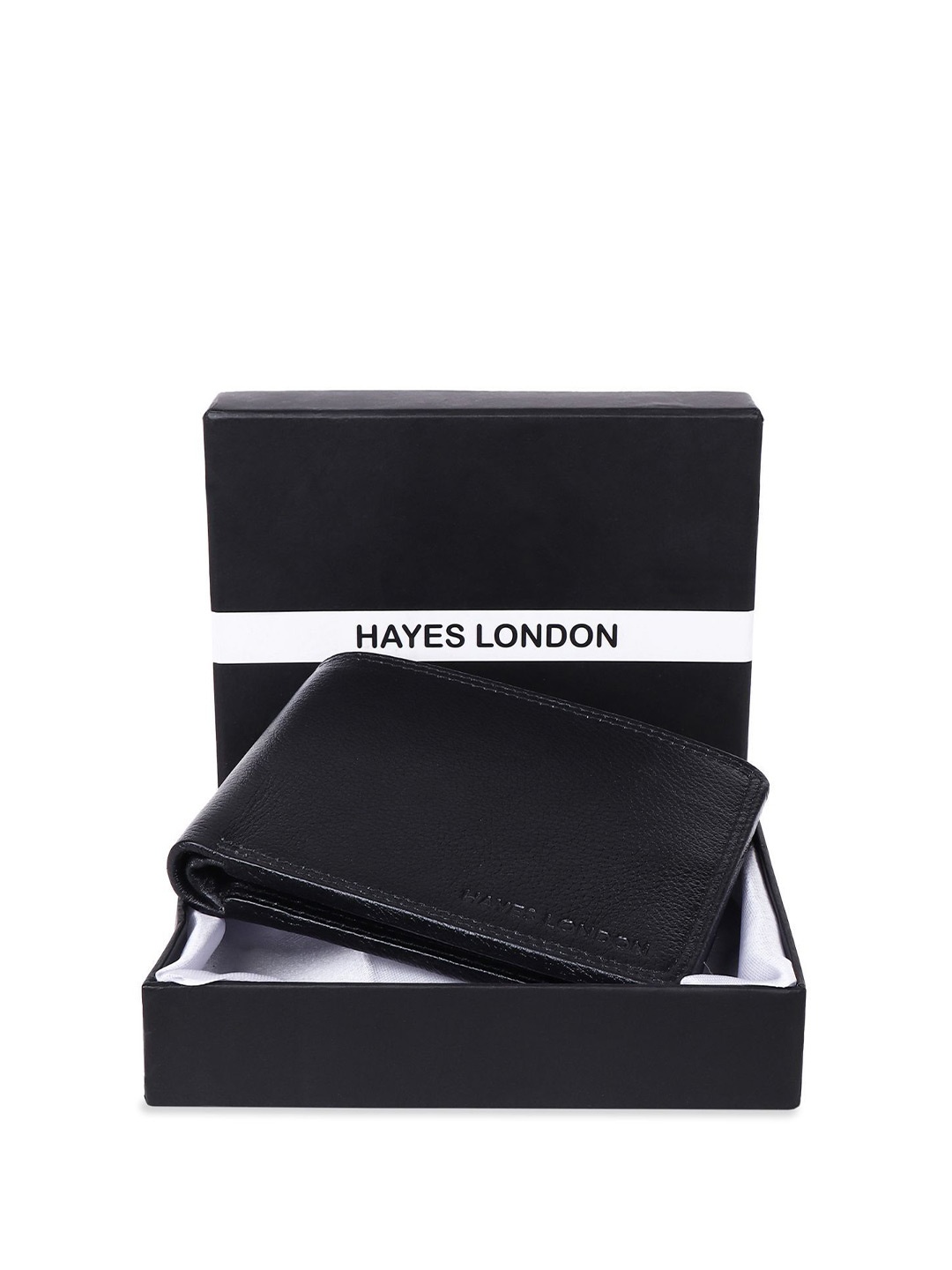 

Hayes London Men Wallets Pack of 3 Genuine Leather with RFID Blocking Combo, Black