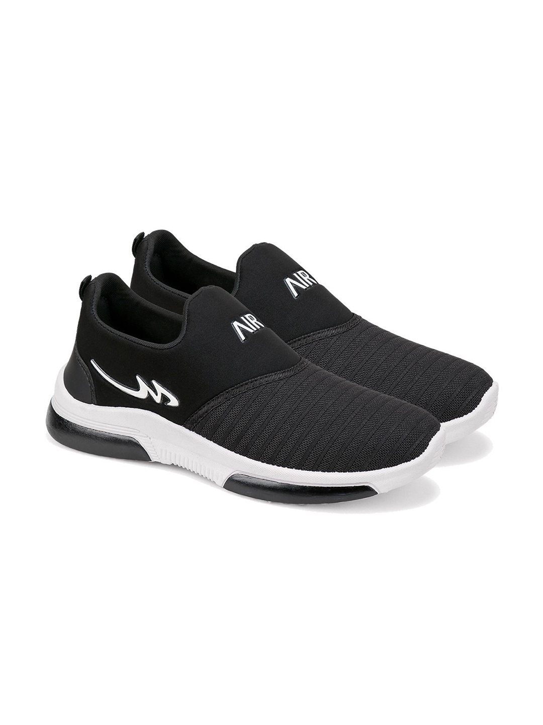 

World Wear Footwear Men Mesh Running Non-Marking Shoes, Black