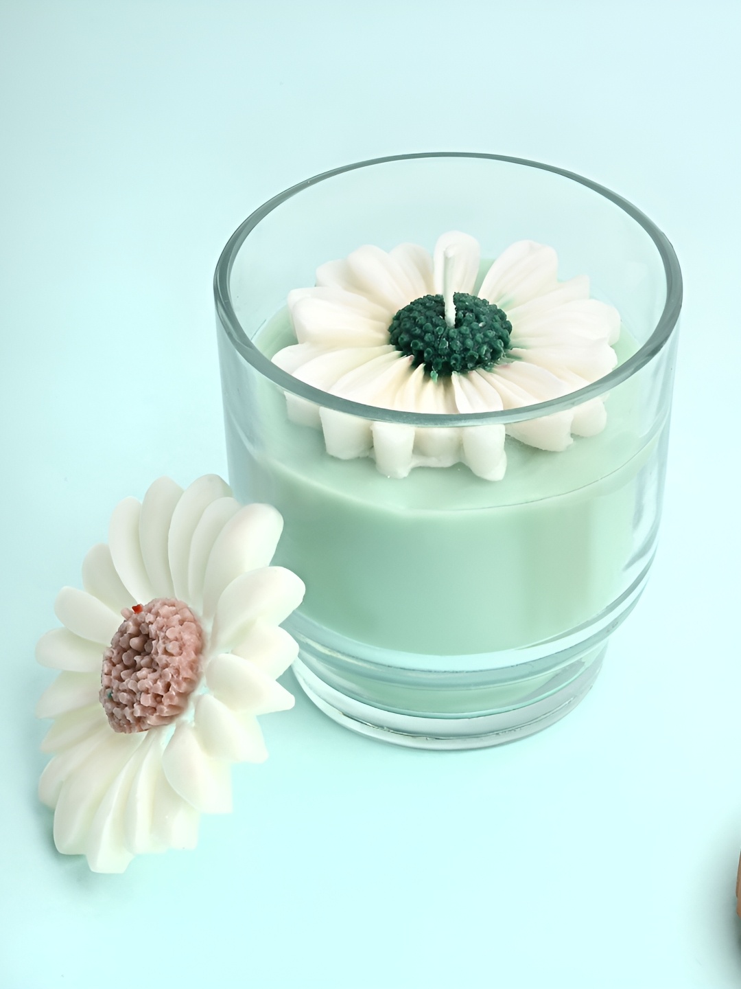 

ANWYN Green & White 1 pieces Jar Candle