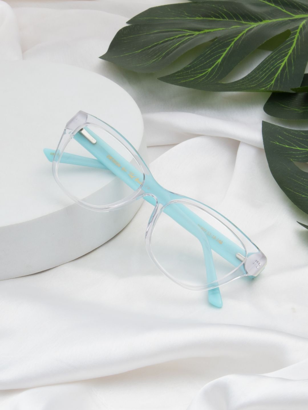 

Ted Smith Women Colourblocked Cateye Premium Acetate Frames, Transparent