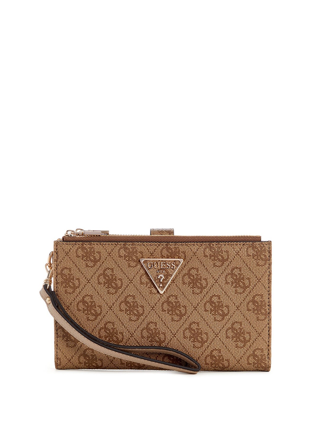 

GUESS Women Logo Printed Two Fold Wallet, Beige