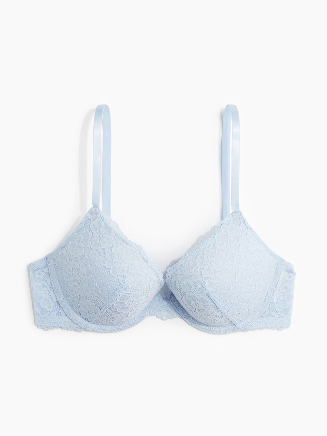 

H&M Lace Push-Up Bra, Blue