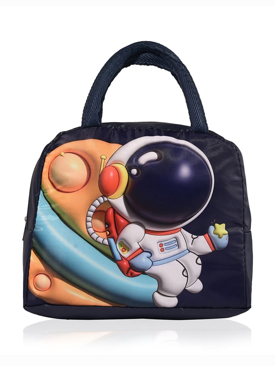 

Kuber Industries Other Prints Waterproof Lunch bags Travel Accessory, Navy blue