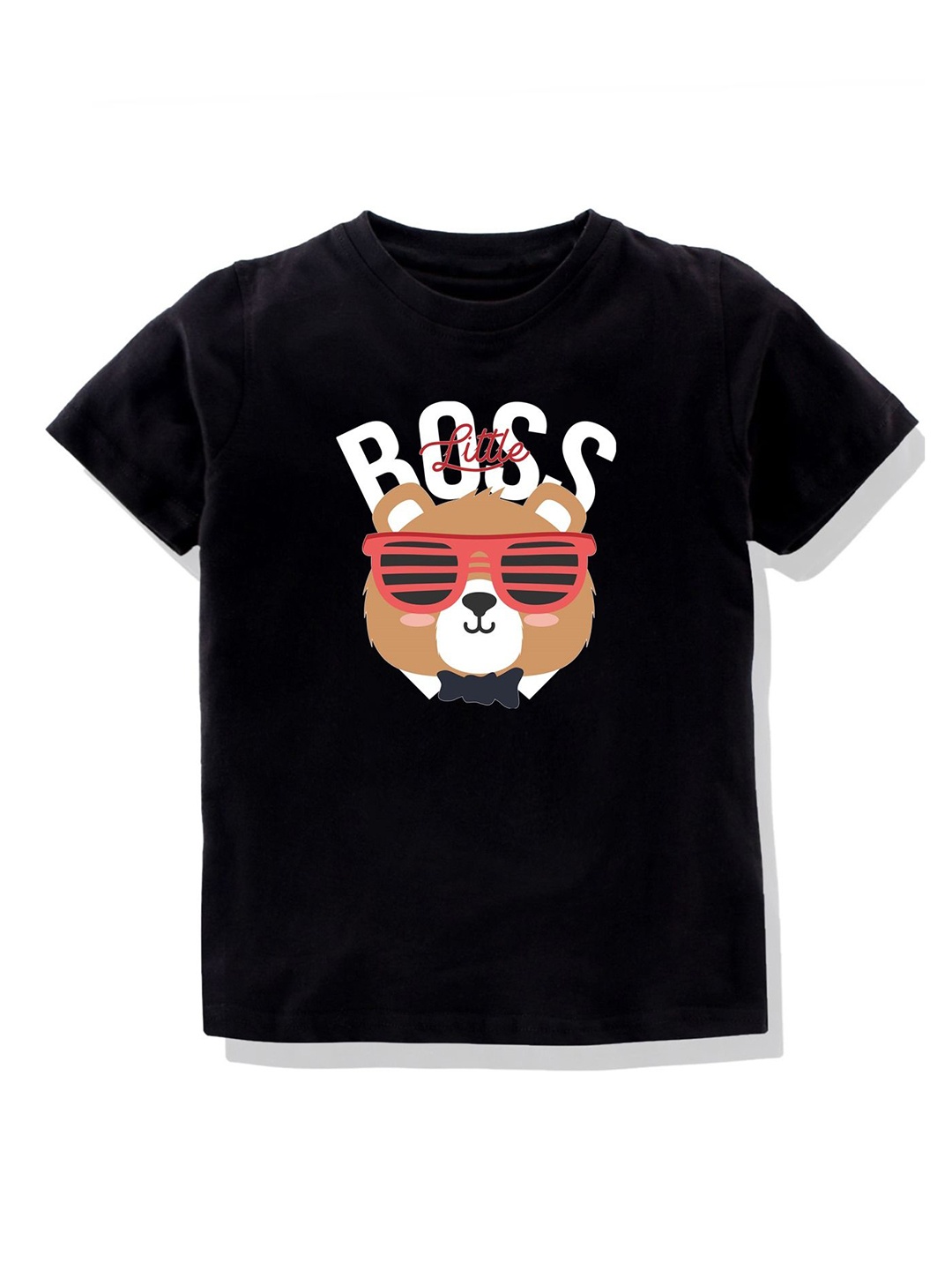 

KAVEE Boys Bio Finish Graphic Printed Round Neck Cotton T-shirt, Black