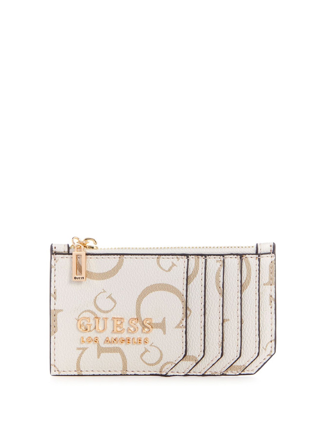 

GUESS Women Printed PU Card Holder, Grey