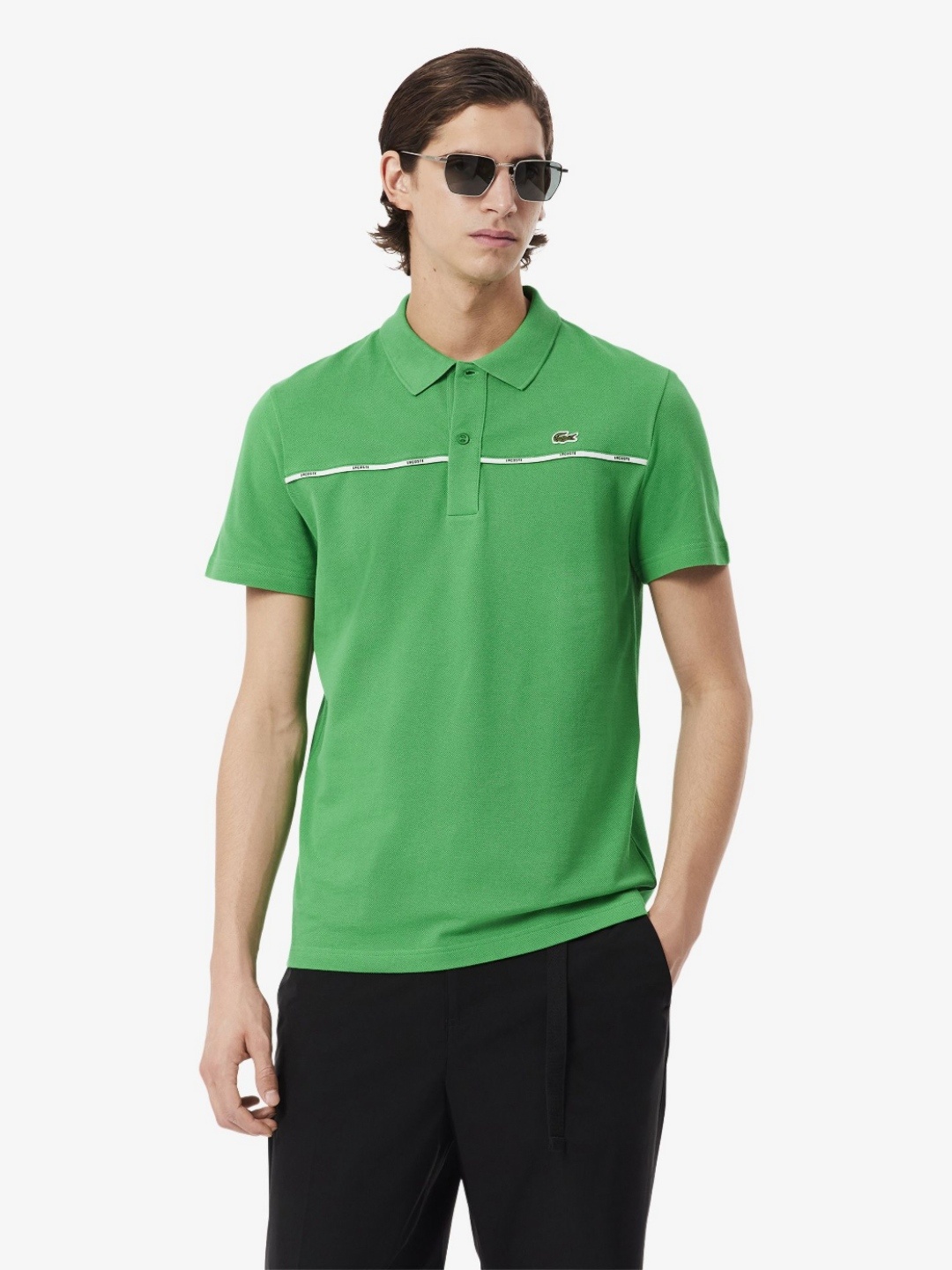 

Lacoste Men Polo Collar Applique T-shirt, Green