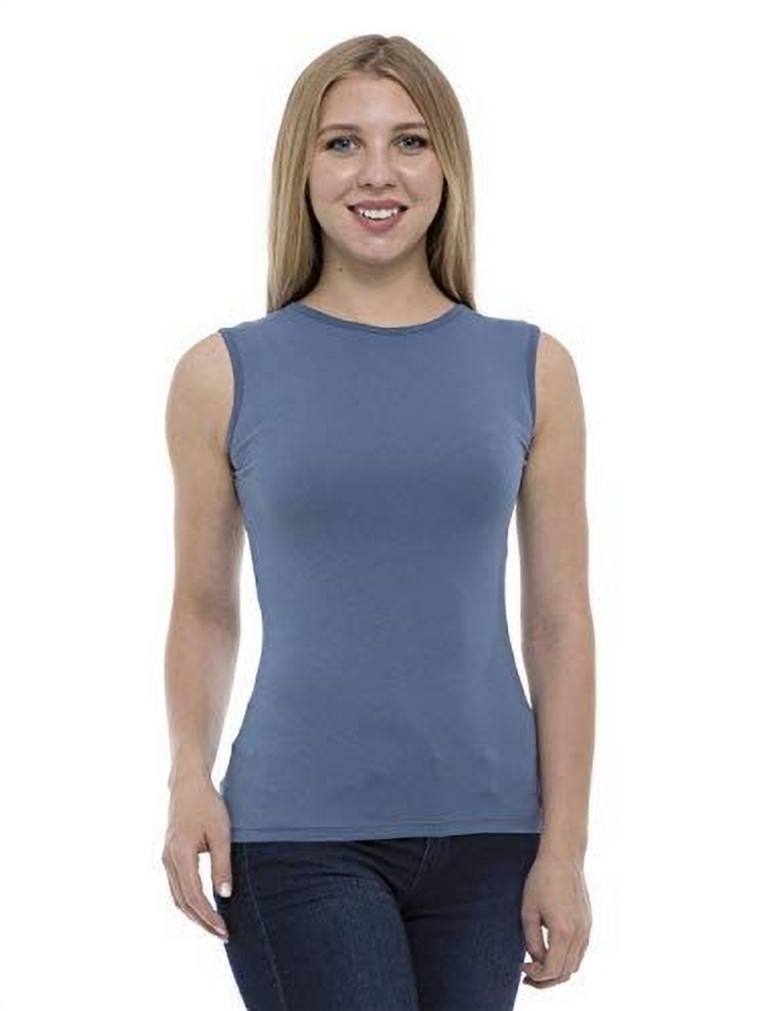 

NOTWILD Women Solid Round Neck Cotton T-shirt, Navy blue