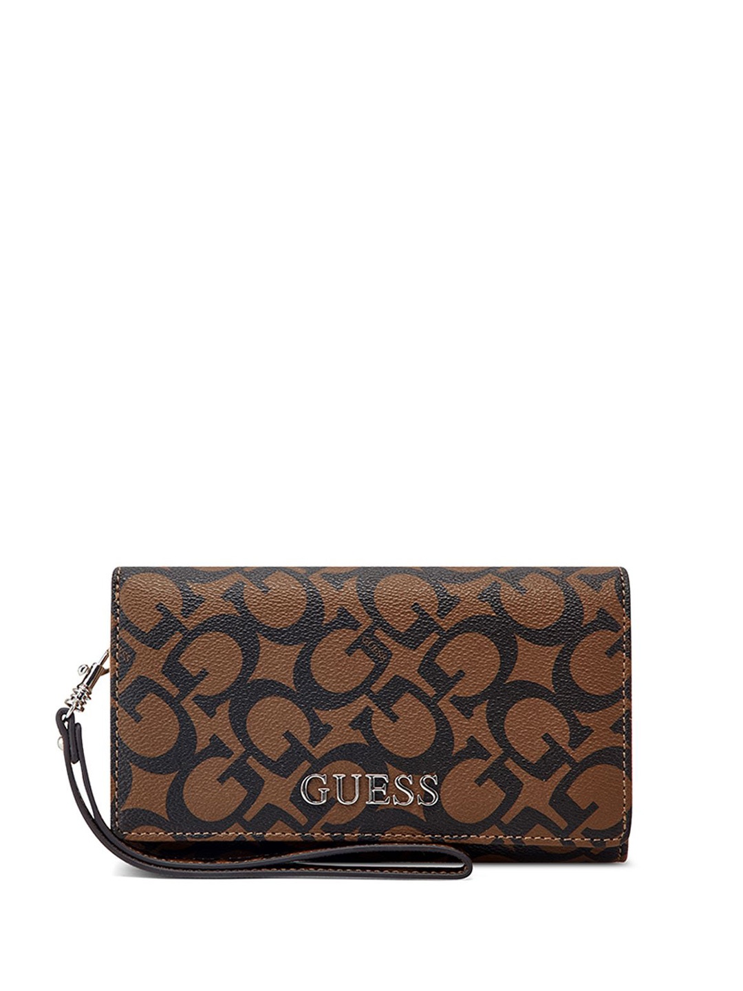 

GUESS Women Printed Three Fold Wallet, Brown