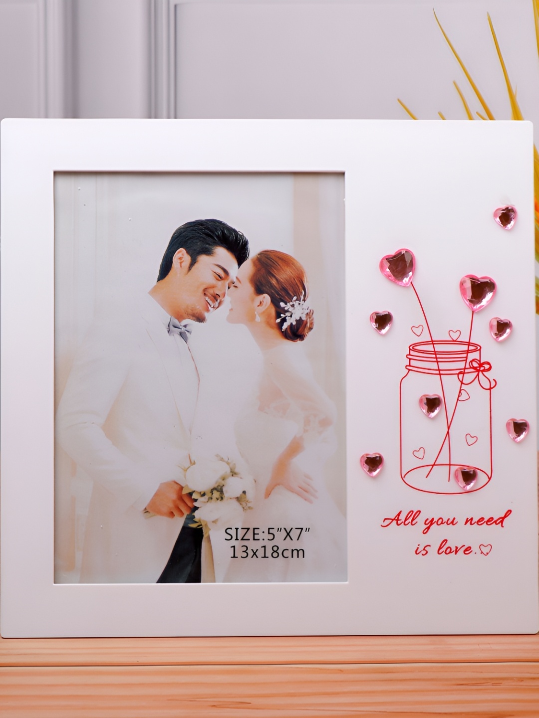 

Archies White & Pink 1 Pieces Wood Table Photo Frames