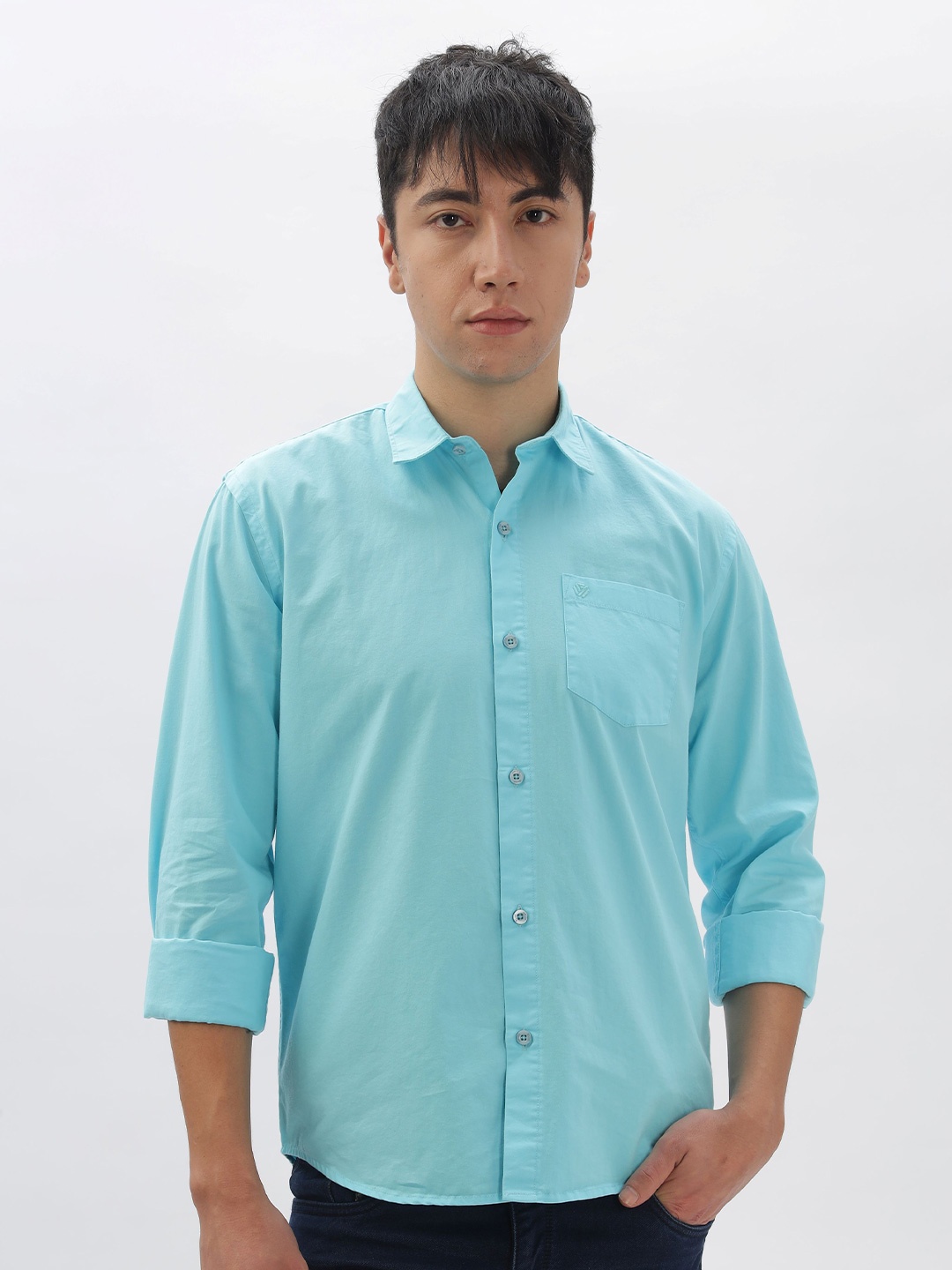 

BS BLUE SQUAD Men Slim Fit Opaque Casual Shirt