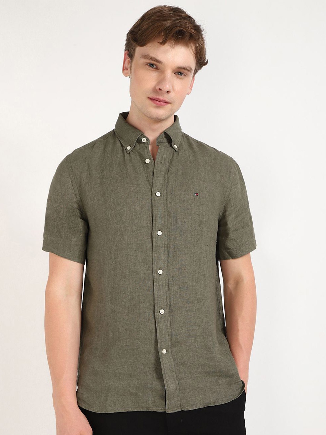 

Tommy Hilfiger Men Relaxed Opaque Casual Shirt, Green