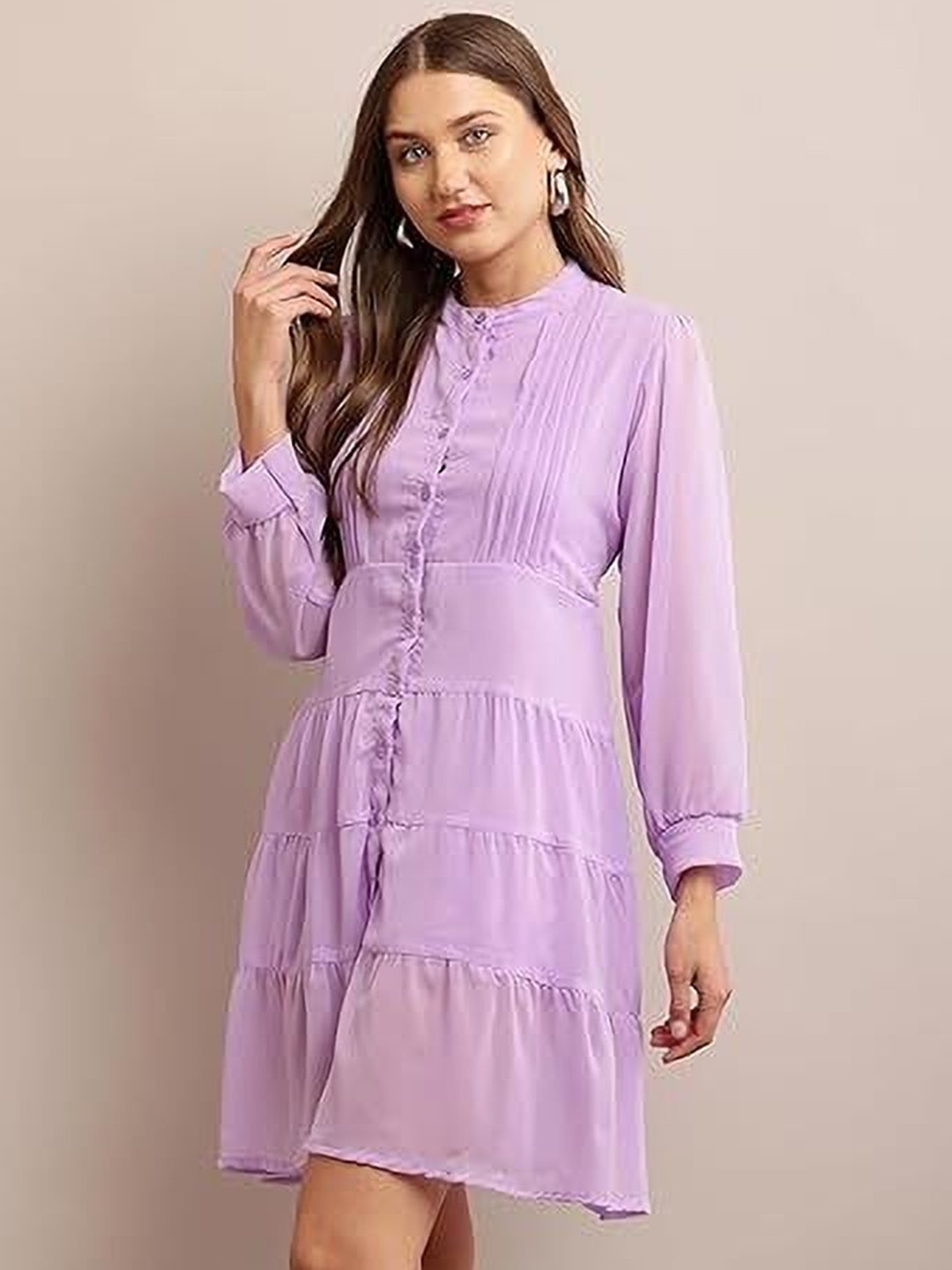 

Jitisha Georgette Fit & Flare Dress, Lavender