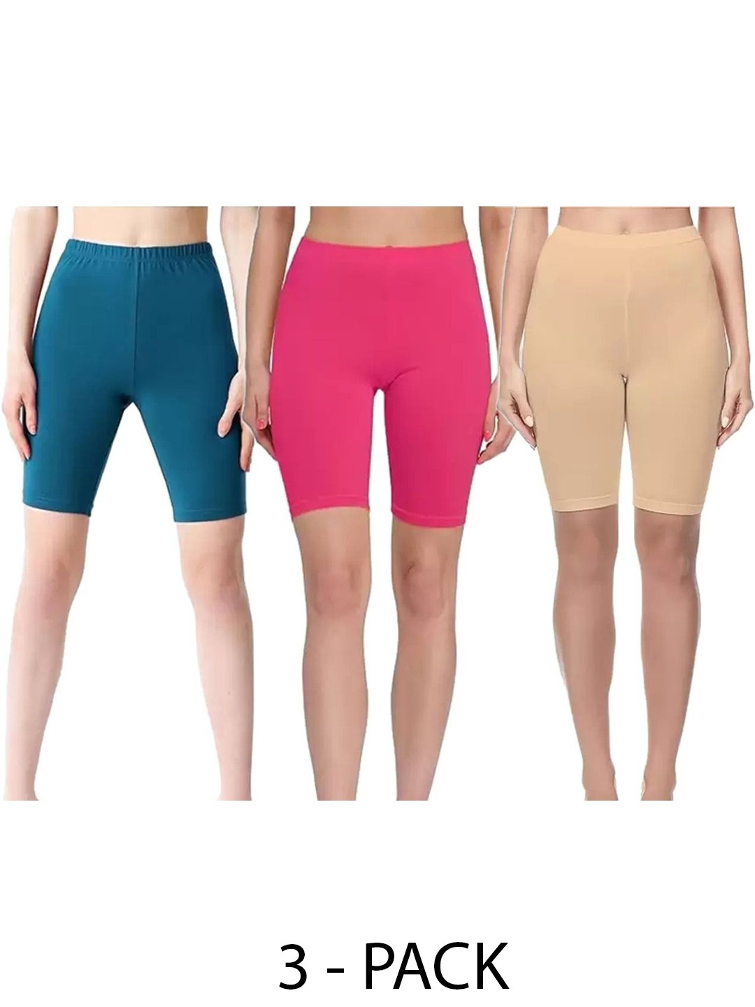 

Diving Deep Women Pack of 3 Boy Shorts Briefs, Turquoise blue