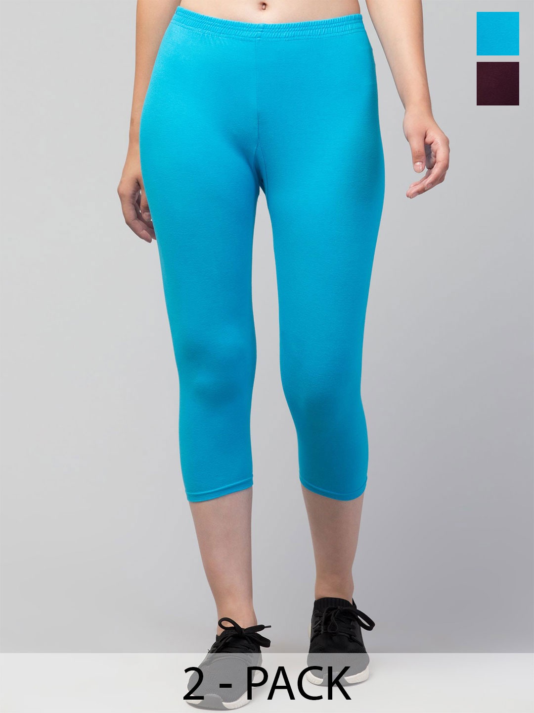

ULLAS Women Skinny Fit Capris, Purple
