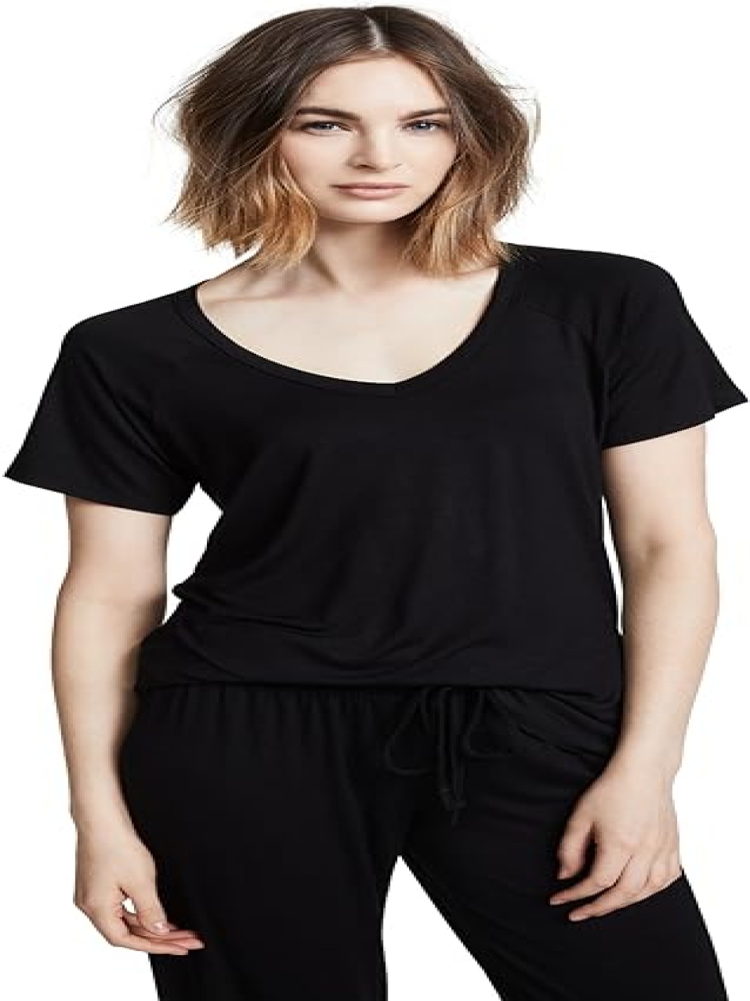 

COLOR CAPITAL Women 3 Pockets T-shirt, Black