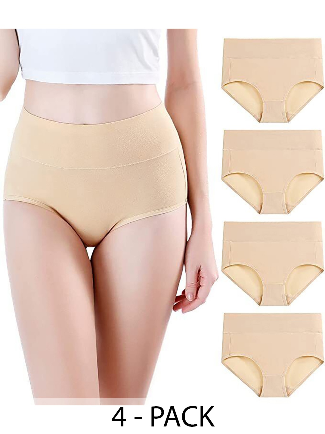 

Diving Deep Pack of 4 Hipster Briefs, Beige