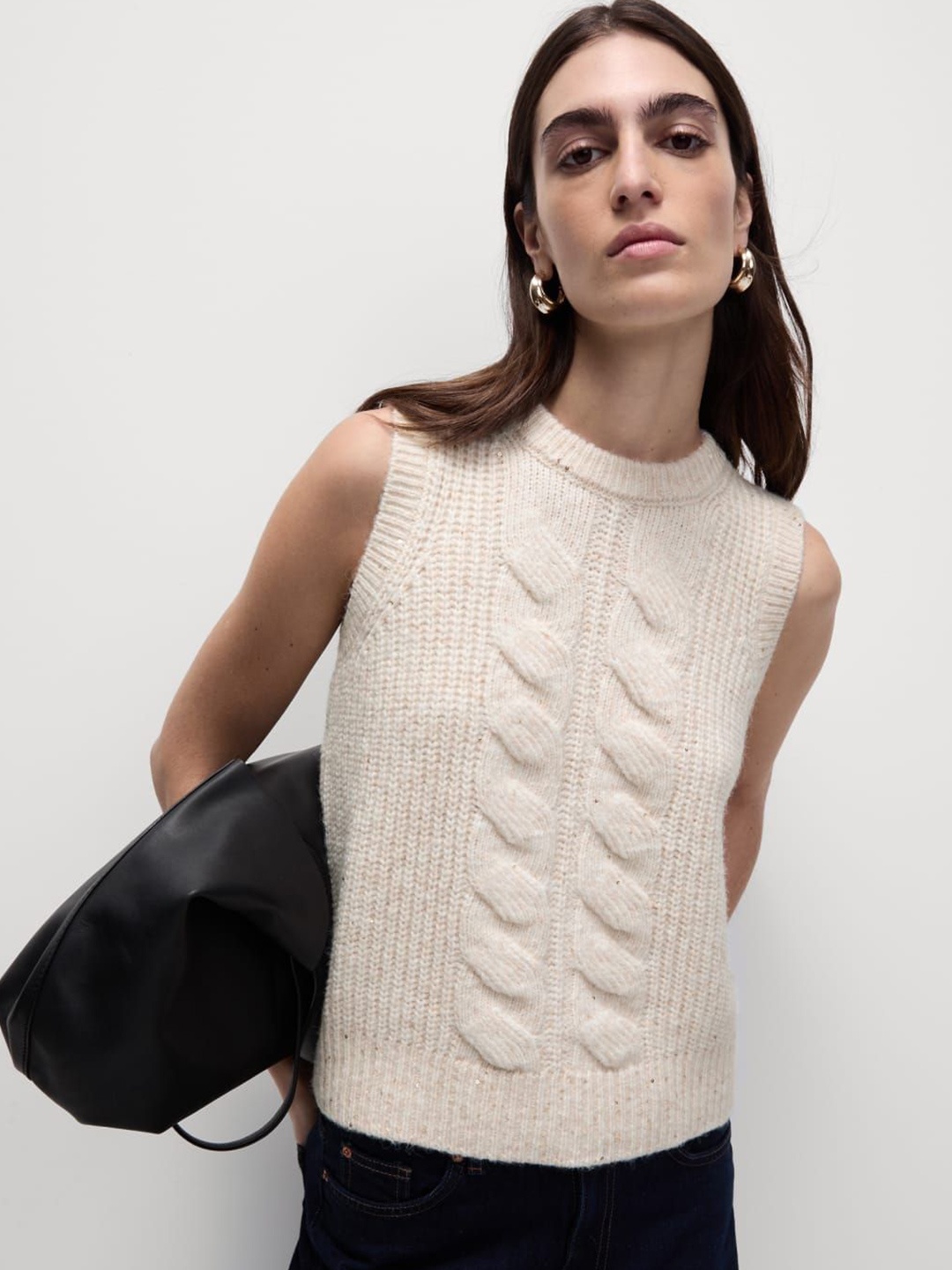 

Marks & Spencer Women Sweater Vest, Brown