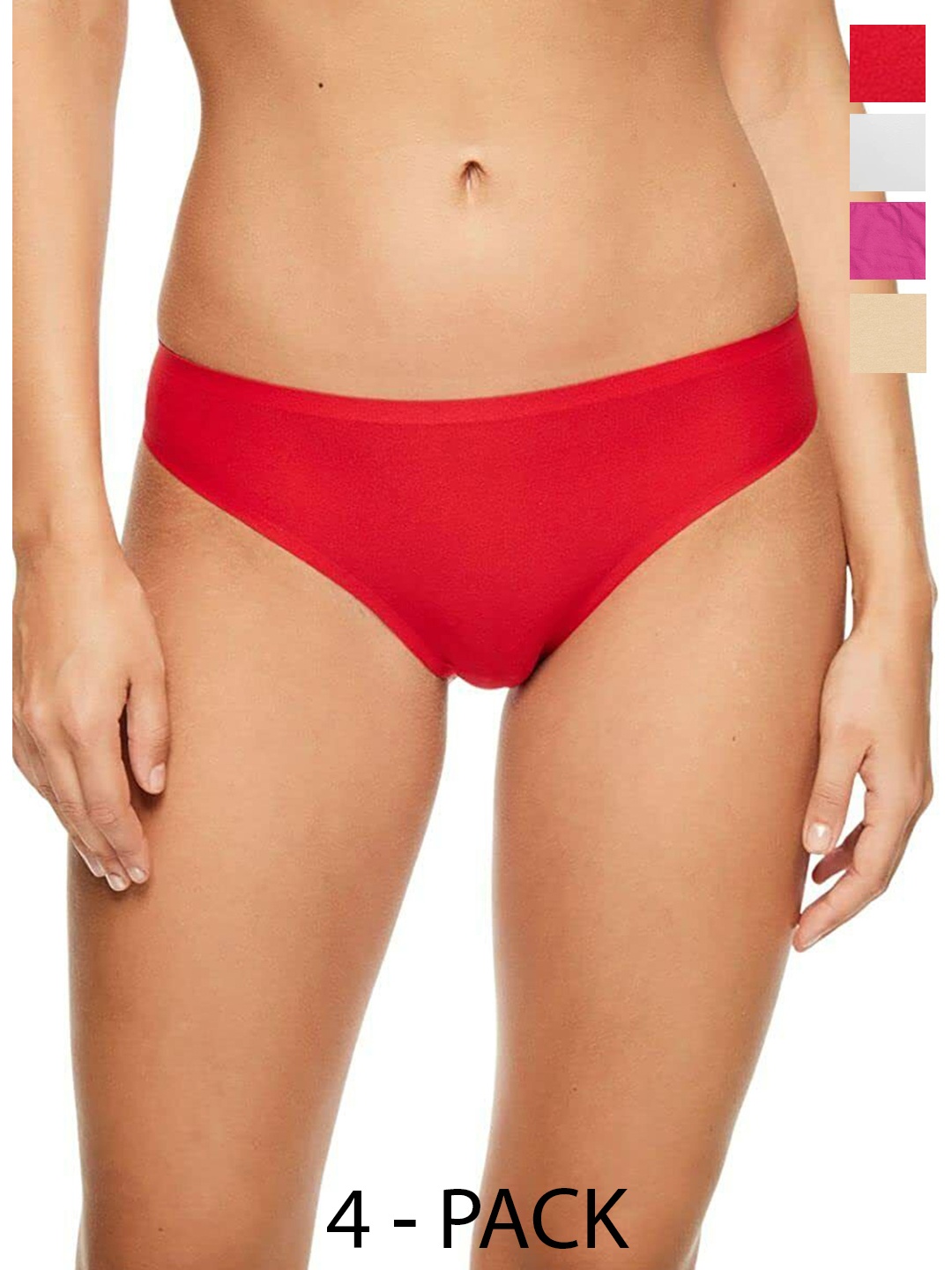 

Diving Deep Pack of 4 Thongs Briefs, Red