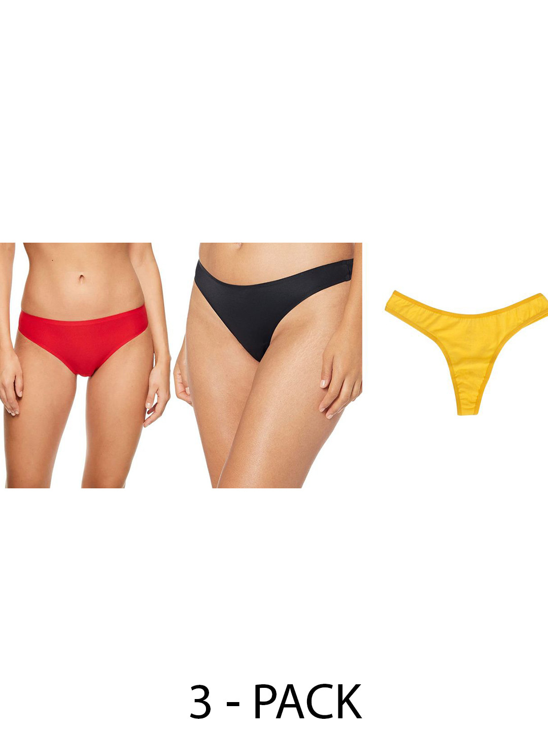 

Diving Deep Pack of 3 Thongs Briefs, Red