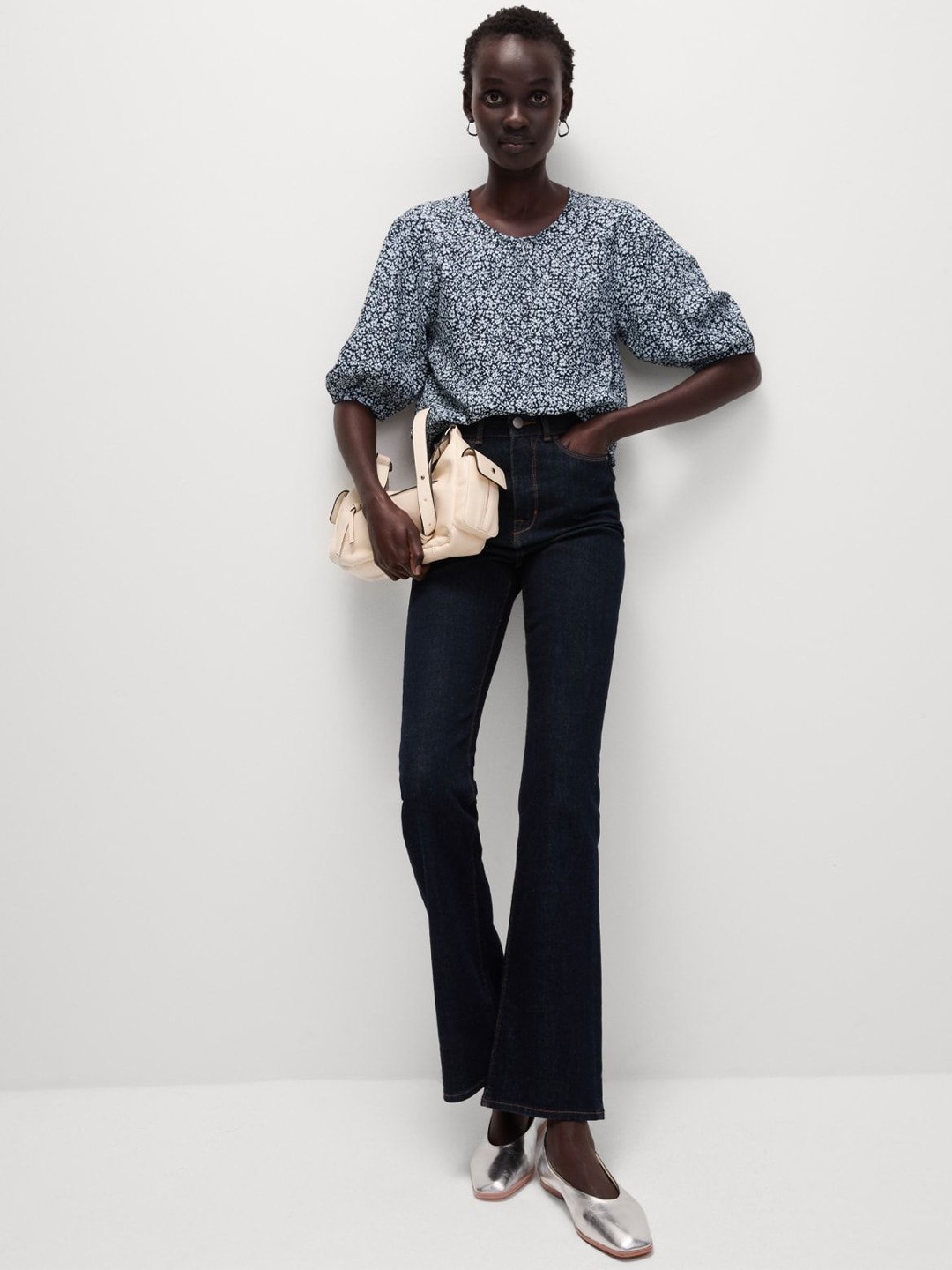 

Marks & Spencer Floral Cape Top, Blue