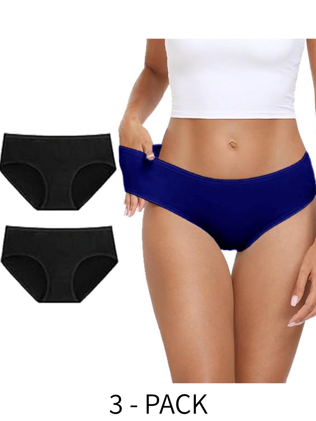 

Diving Deep Women Pack of 3 Hipster Briefs, Assorted