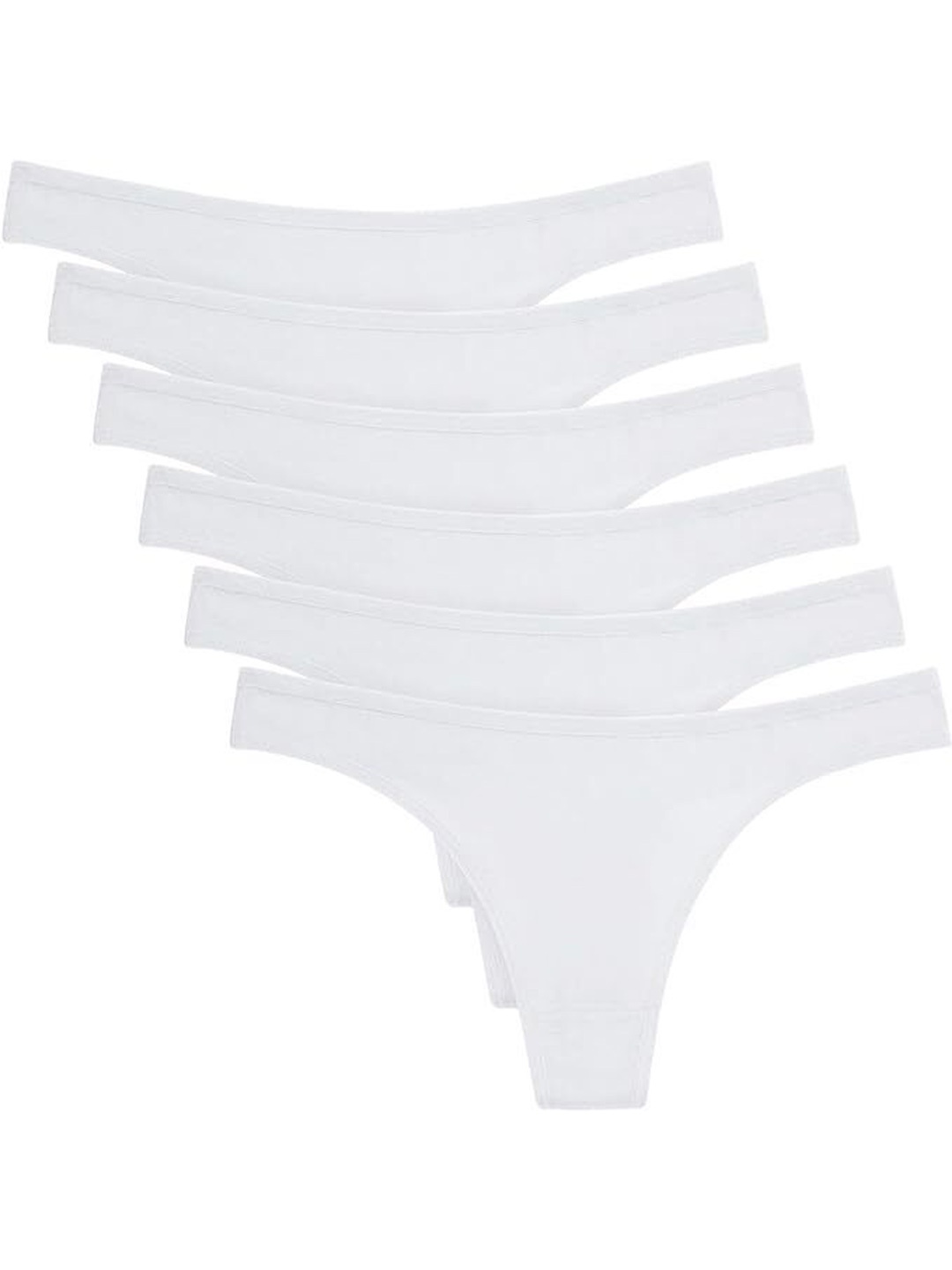 

Diving Deep Women Pack Of 6 Cotton Thongs Briefs, Assorted