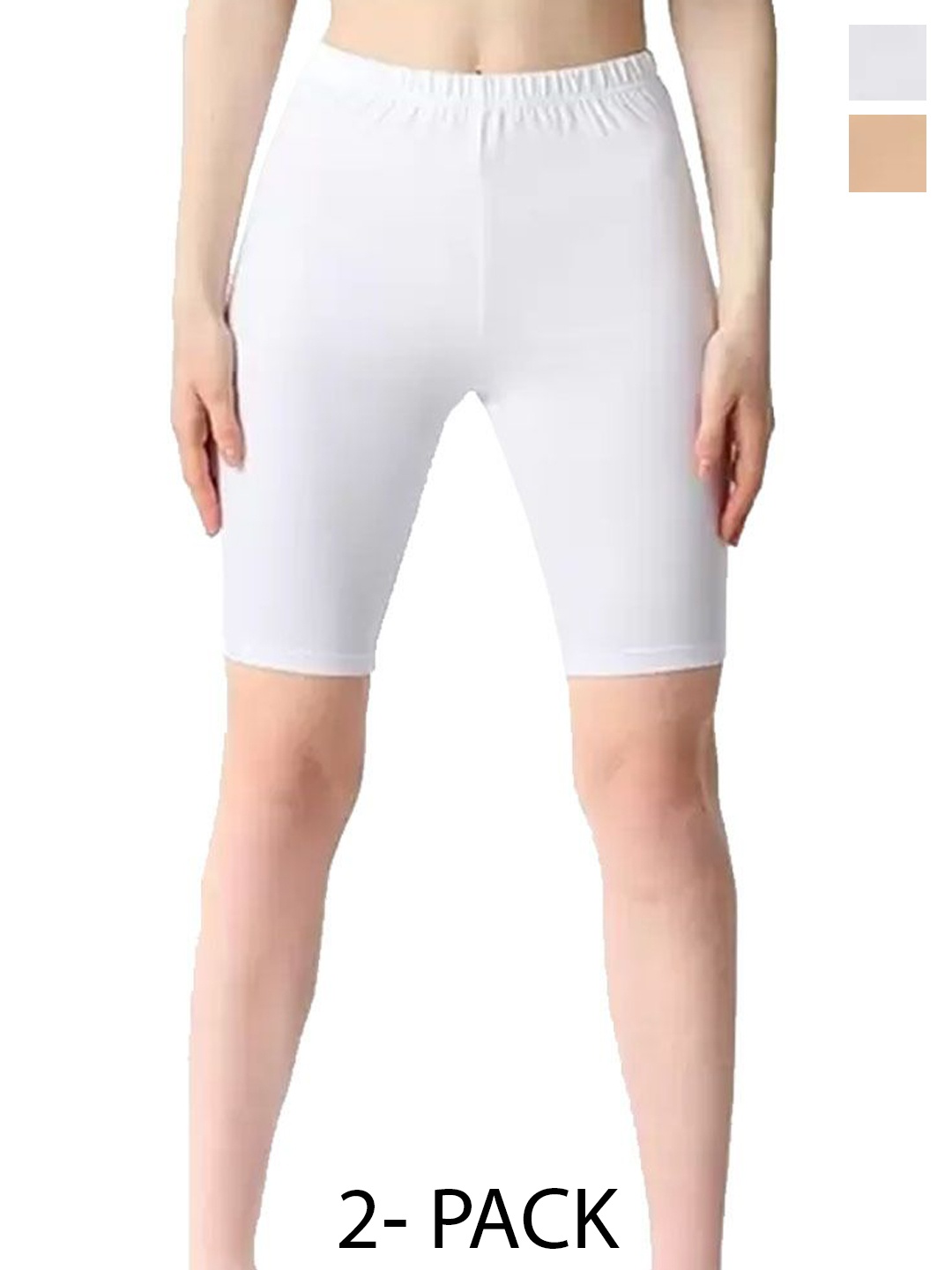 

Diving Deep Women Pack of 2 Cotton Boy Shorts Briefs, White