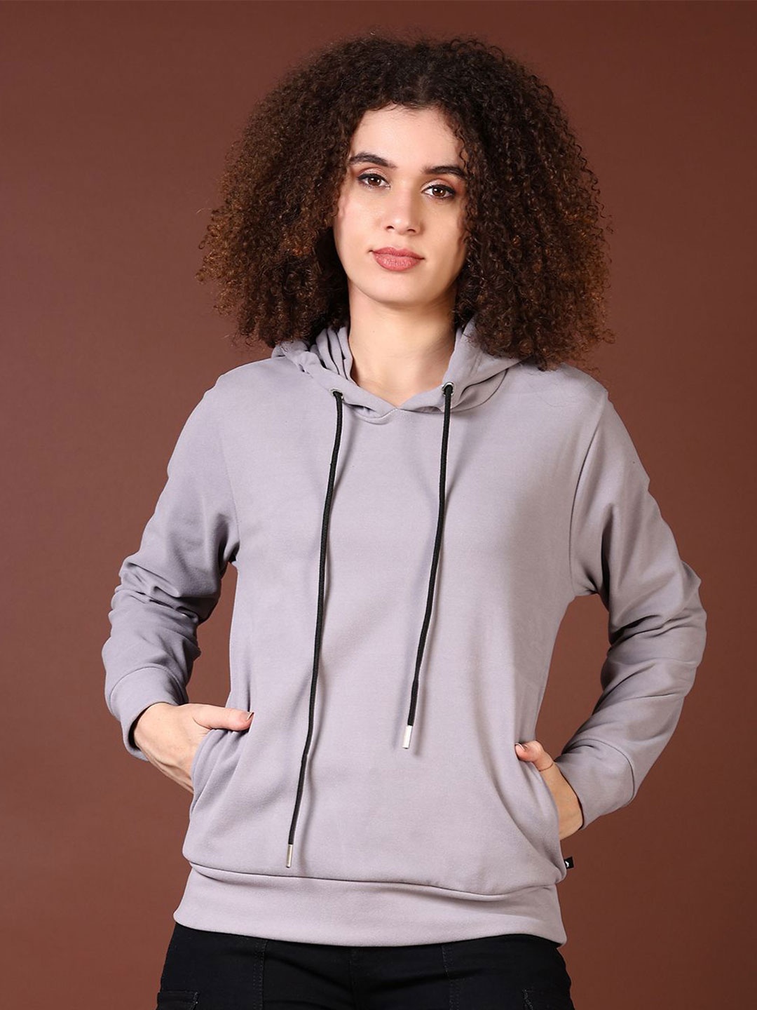 

V-Mart Women Hooded Sweatshirt, Grey