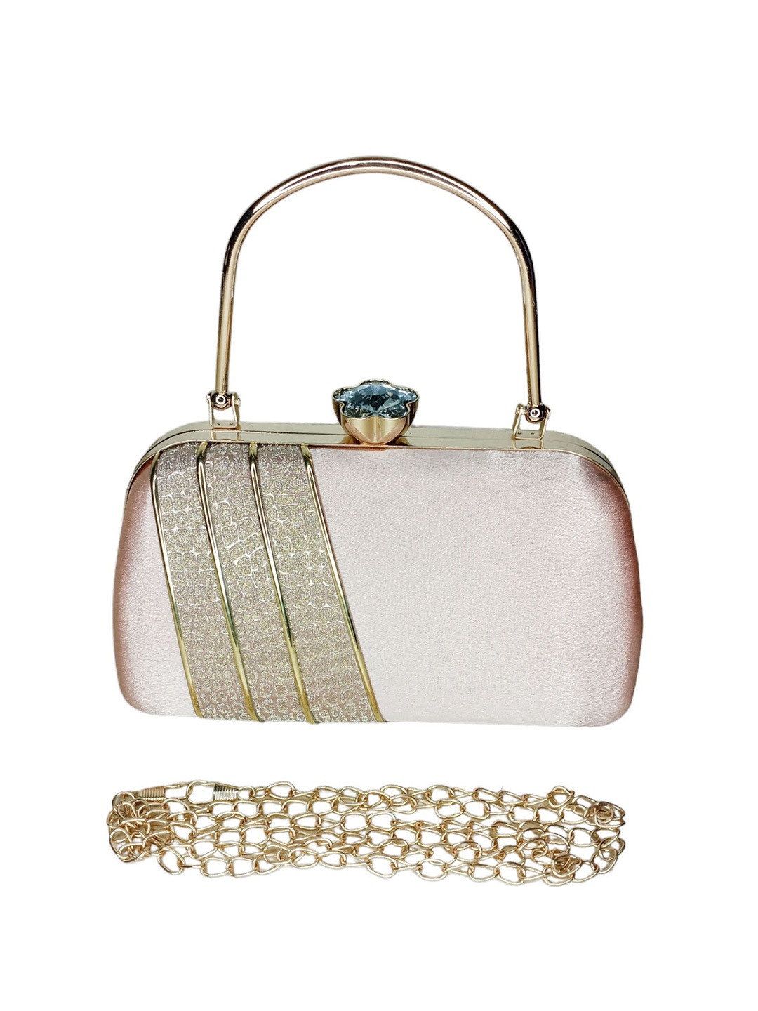

Esmoda Embellished Box Clutch, Pink