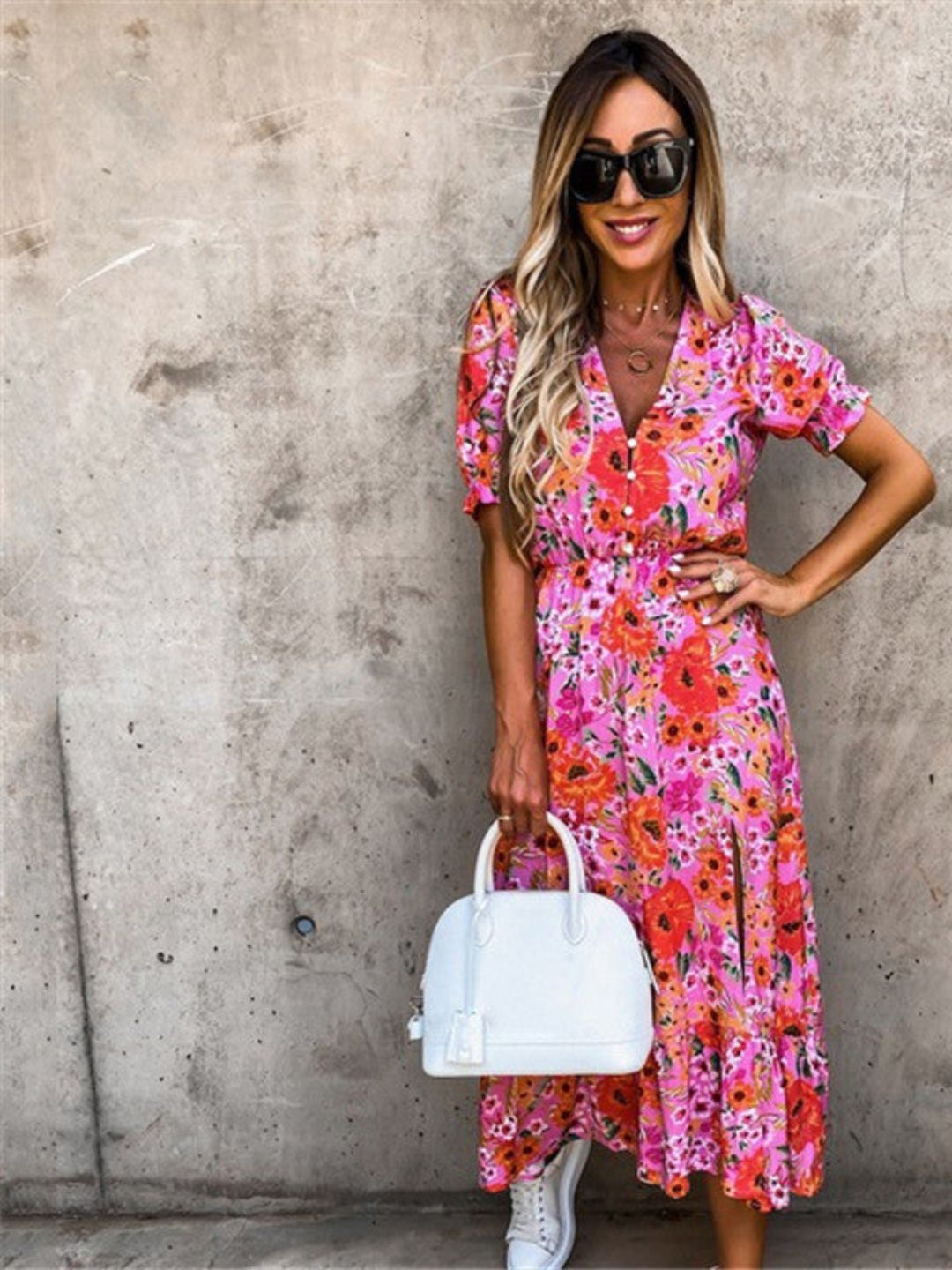 

DressBerry Floral Print Dress, Pink